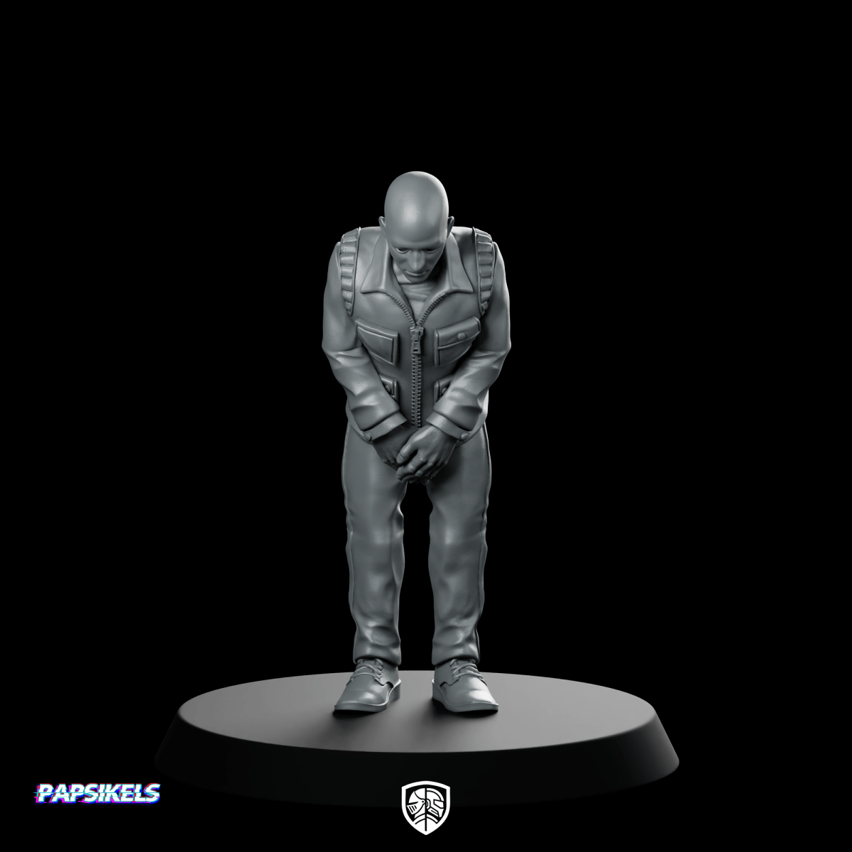 Papz Industries Working Bro H Miniature Cyberpunk NPC - Papsikels Miniatures - We Print Miniatures