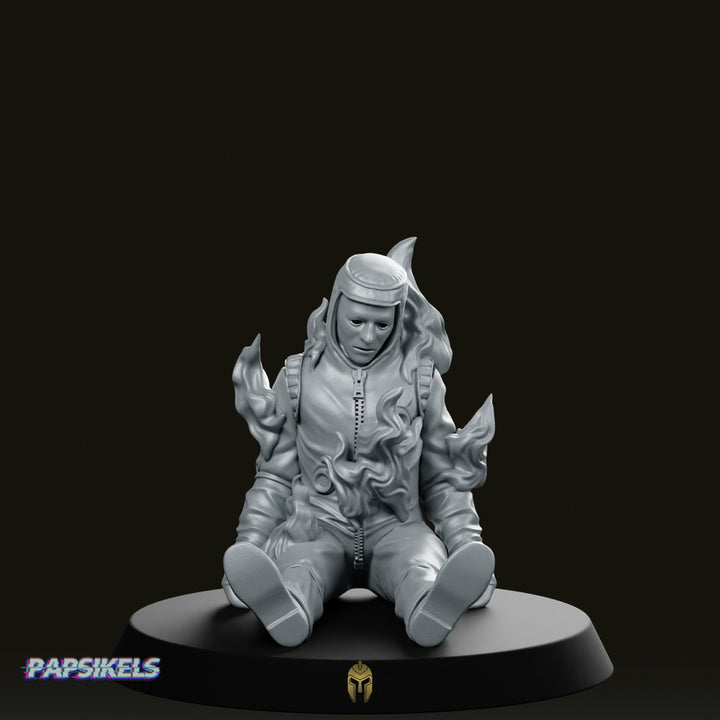 Papz Industries Working Bro O Miniature Flaming Cyberpunk