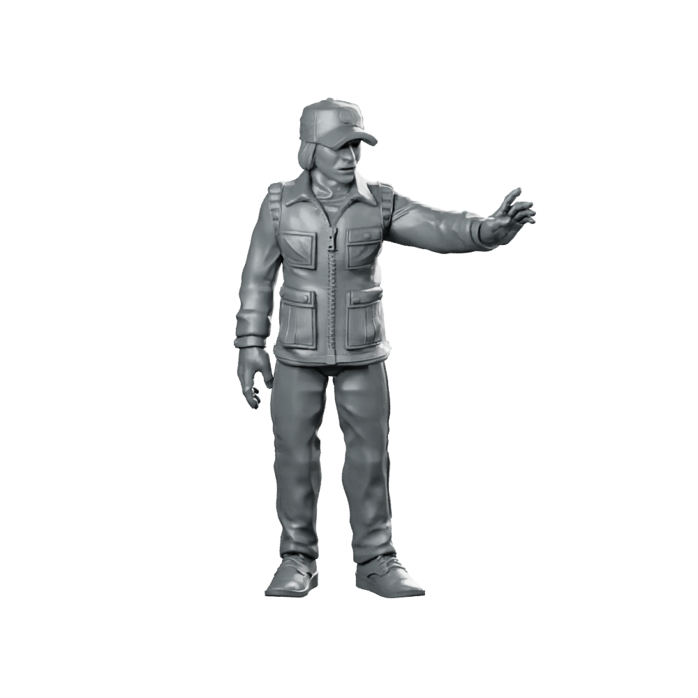 Papz Industries Working Bro Q Miniature Cyberpunk Foreman Miniature 360 Spin 01