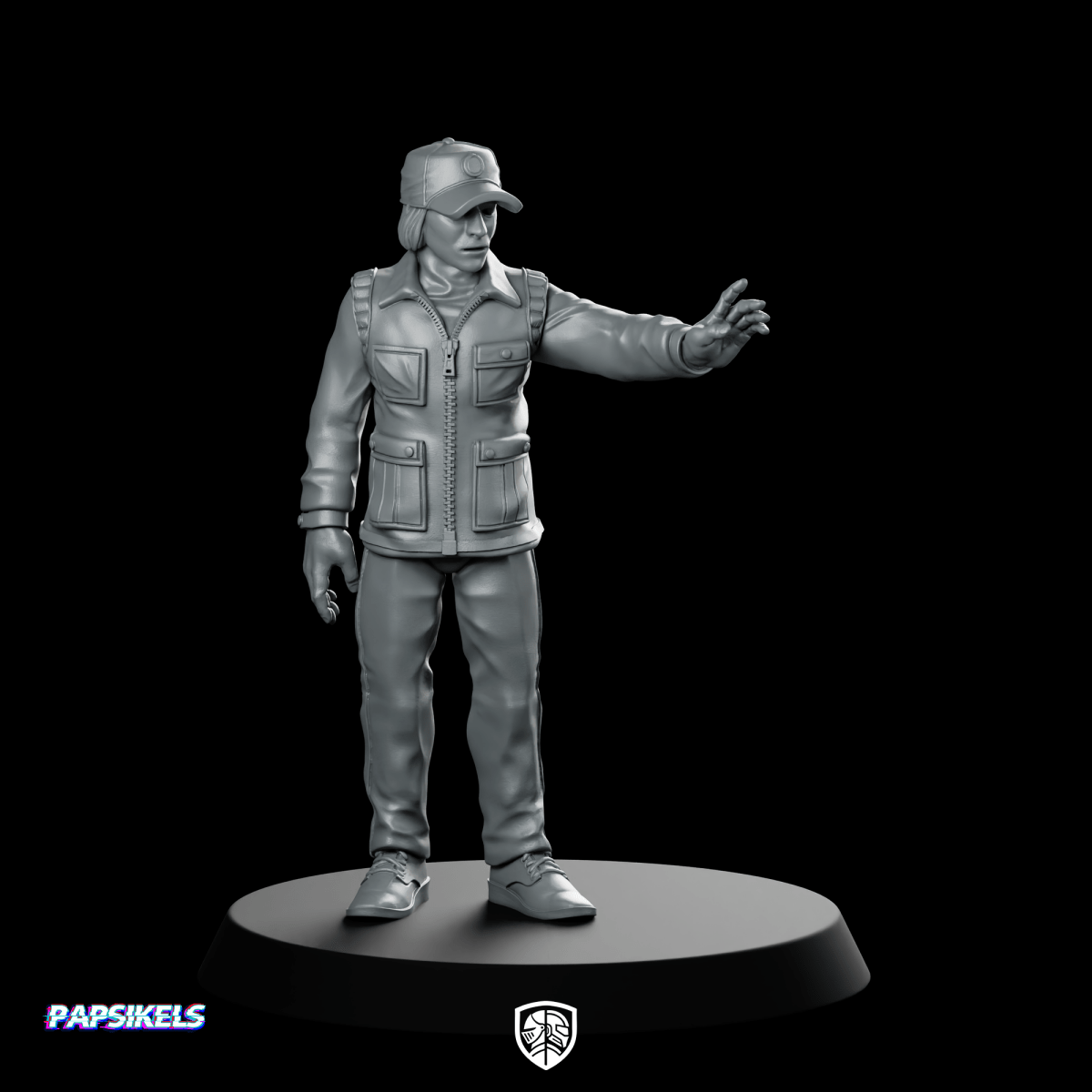 Papz Industries Working Bro Q Miniature Cyberpunk Foreman - Papsikels Miniatures - We Print Miniatures