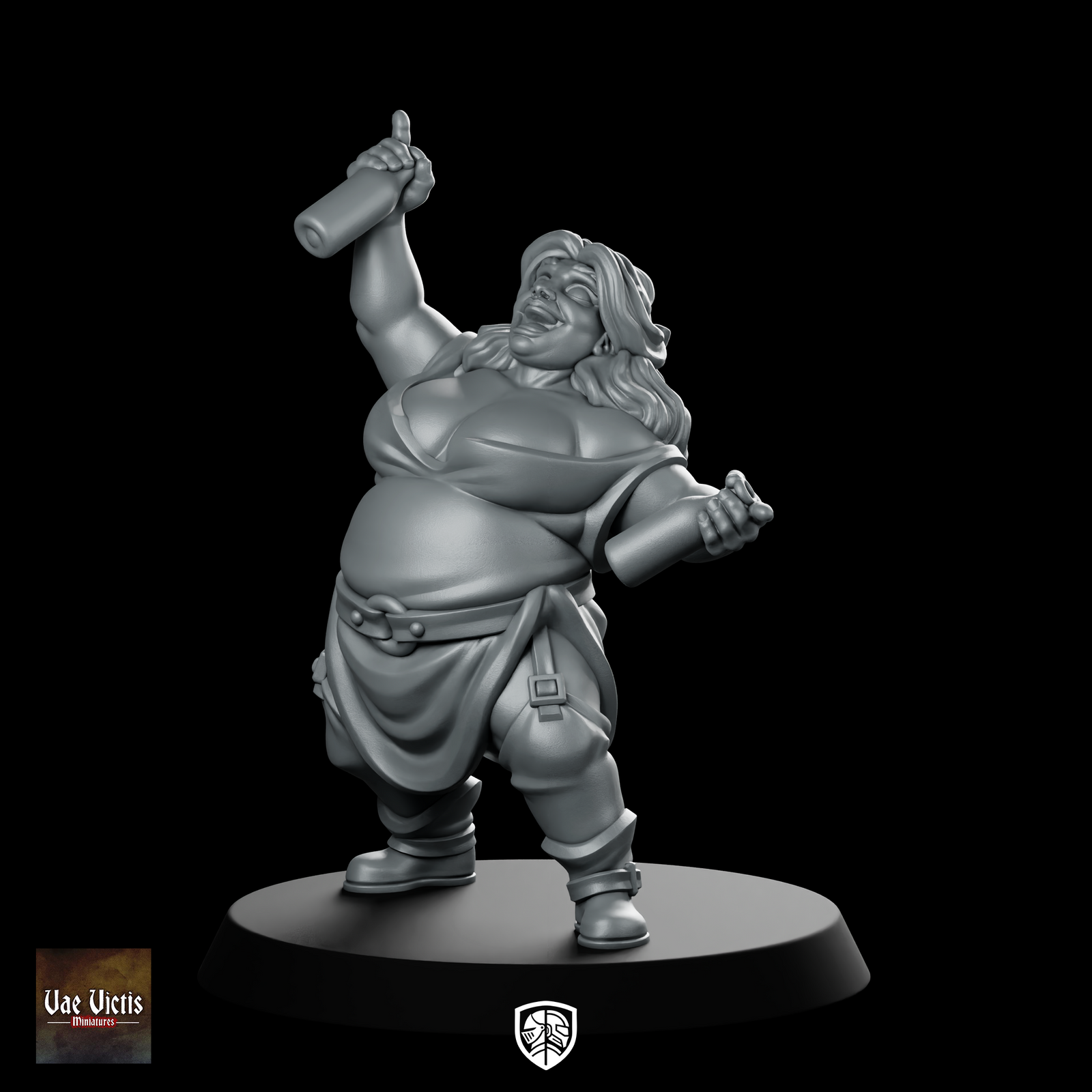 Party Lady Fantasy Miniature Tavern NPC Resin