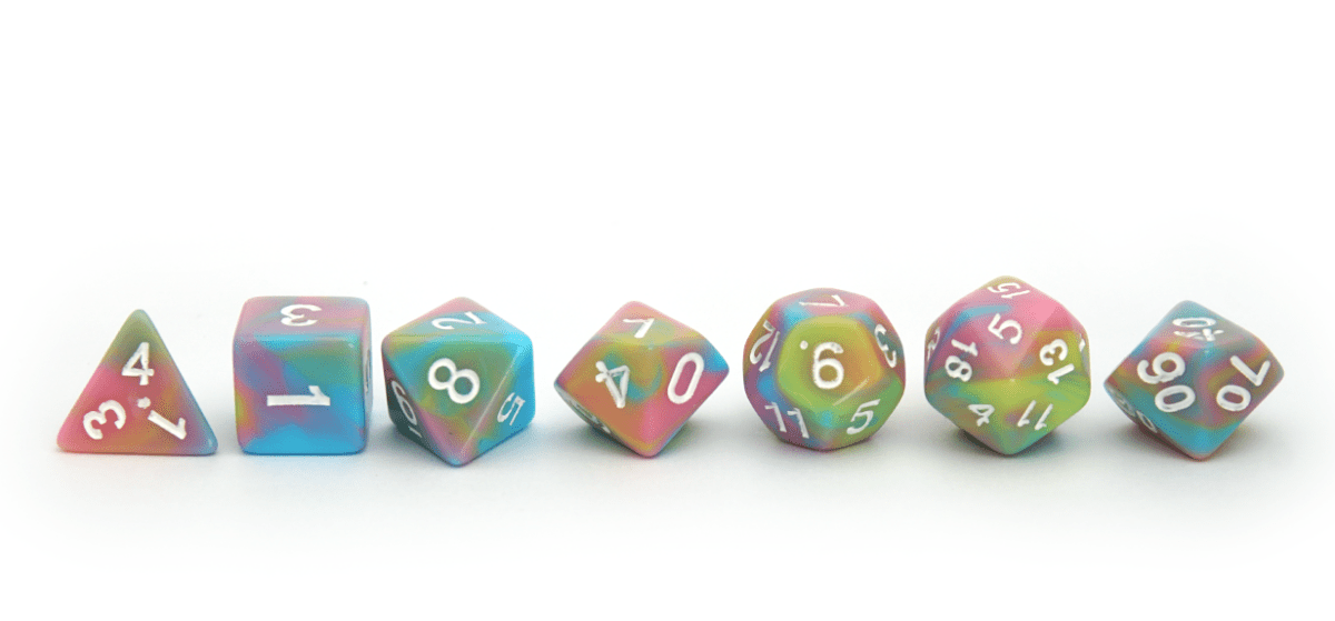 Pastel Blend Dice - DiceRoll UK - We Print Miniatures