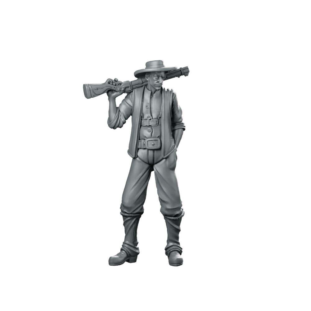 Pat Lancaster B Cowboy Miniature Rifle Gunslinger Miniature 360 Spin 01