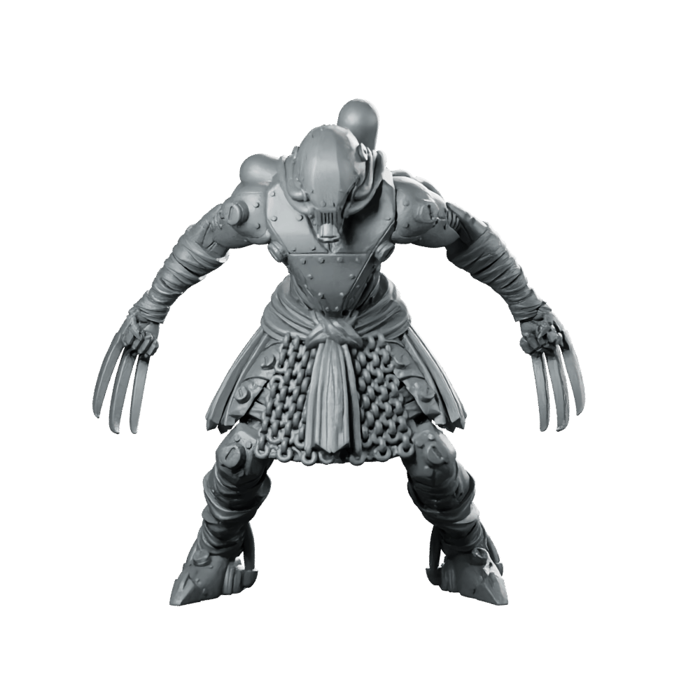 Trench Soldier Payatas Death Commando 1 Miniature Clawed - Papsikels Miniatures - We Print Miniatures