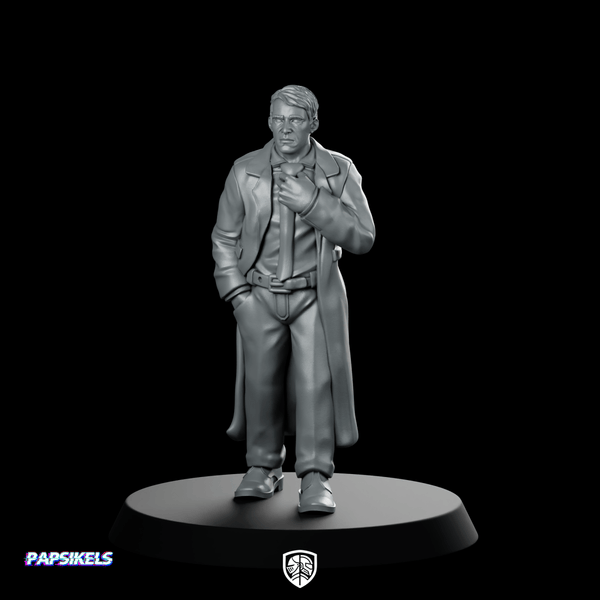 Pcpd Blade Walker Sanjoe Marudo Miniature Trenchcoat Spy - Papsikels Miniatures - We Print Miniatures