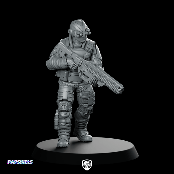 Pcpd Hypertac C Swat Unit 1 Miniature Tactical - Papsikels Miniatures - We Print Miniatures