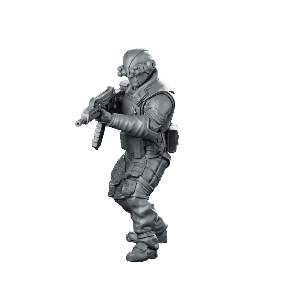 Pcpd Hypertac C Swat Unit 2 Miniature Cyberpunk - Papsikels Miniatures - We Print Miniatures