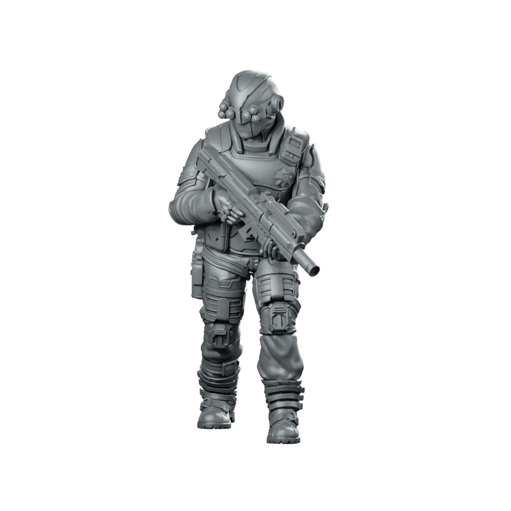 Pcpd Hypertac C Swat Unit 3 Miniature Cyberpunk - Papsikels Miniatures - We Print Miniatures
