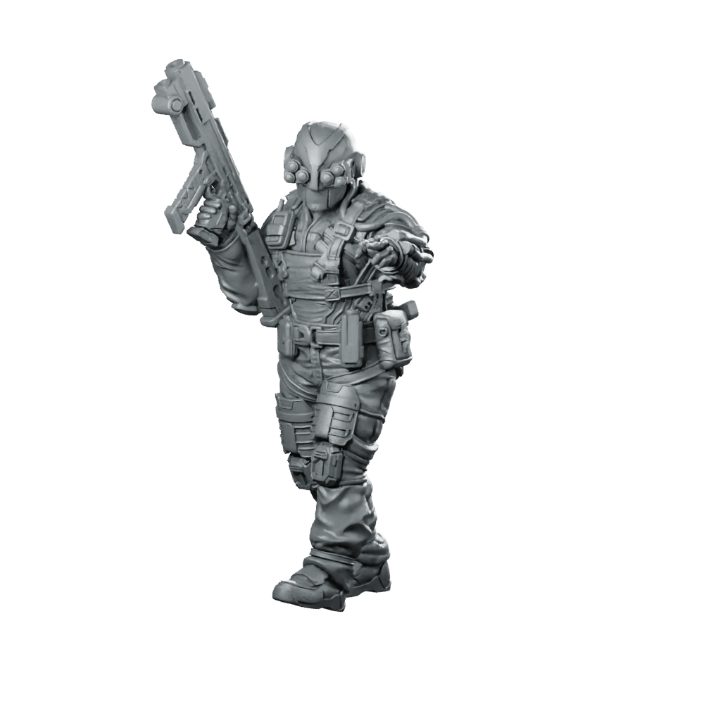 Pcpd Hypertac C Swat Unit 6 Miniature Cyberpunk - Papsikels Miniatures - We Print Miniatures