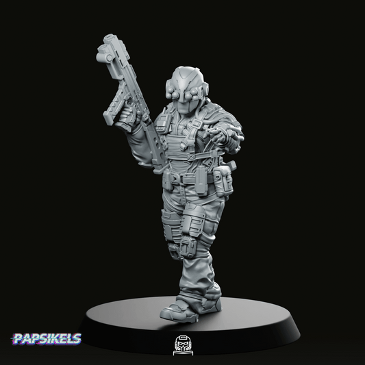 Pcpd Hypertac C Swat Unit 6 Miniature - Papsikels Miniatures - We Print Miniatures