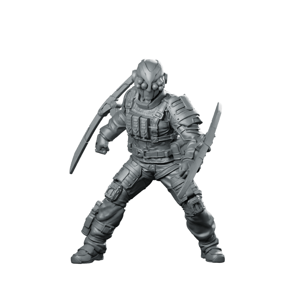 Pcpd Hypertac C Swat Unit 7 Miniature Cyberpunk - Papsikels Miniatures - We Print Miniatures