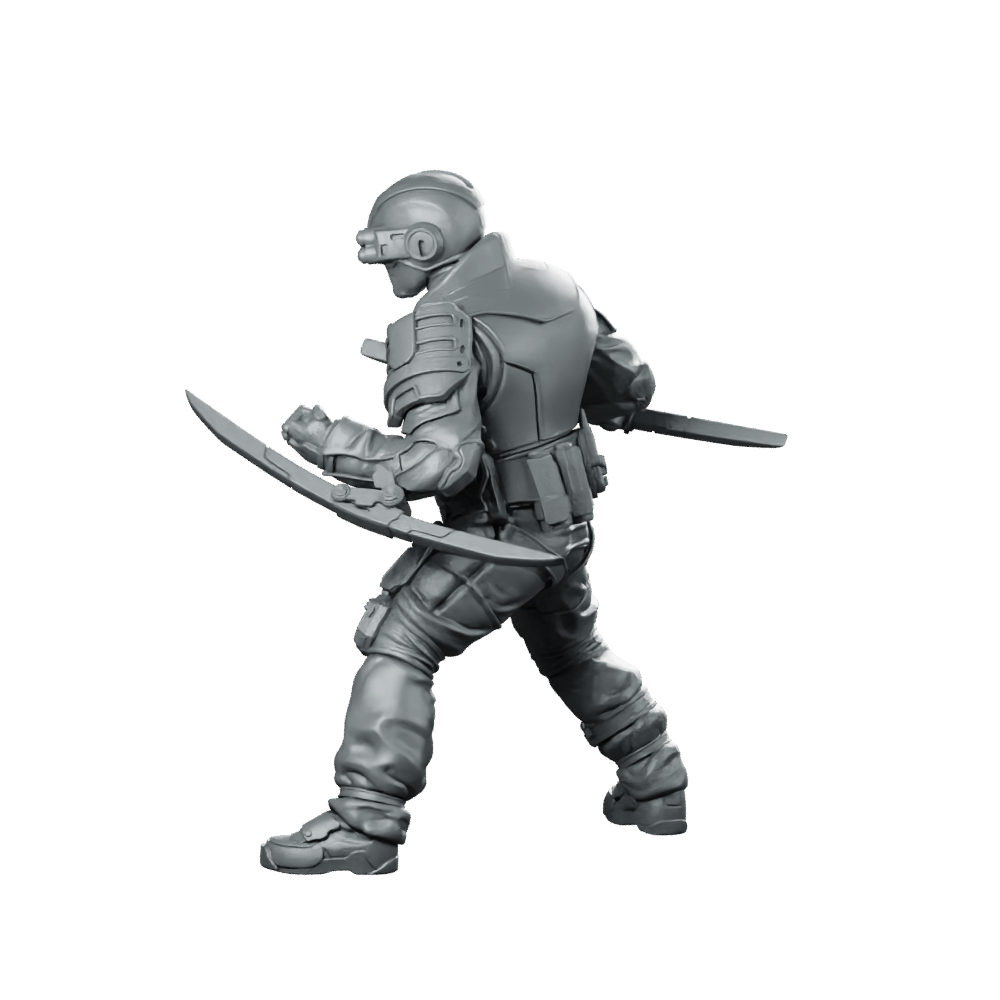 Pcpd Hypertac C Swat Unit 8 Miniature Cyberpunk - Papsikels Miniatures - We Print Miniatures