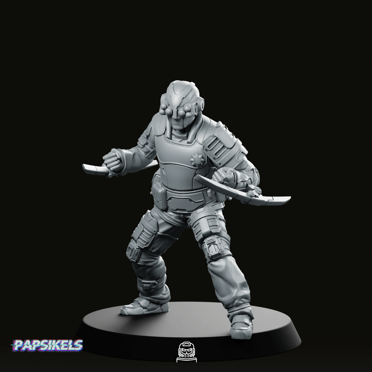 Pcpd Hypertac C Swat Unit 8 Miniature - Papsikels Miniatures - We Print Miniatures