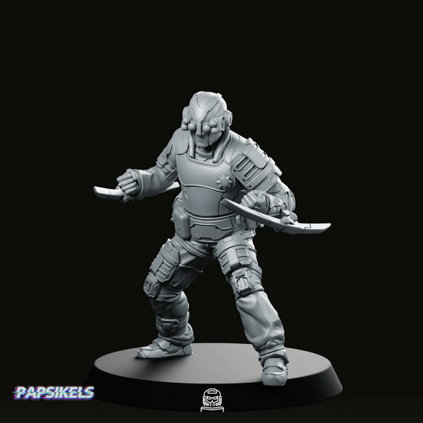 Pcpd Hypertac C Swat Unit 8 Miniature - Papsikels Miniatures - We Print Miniatures