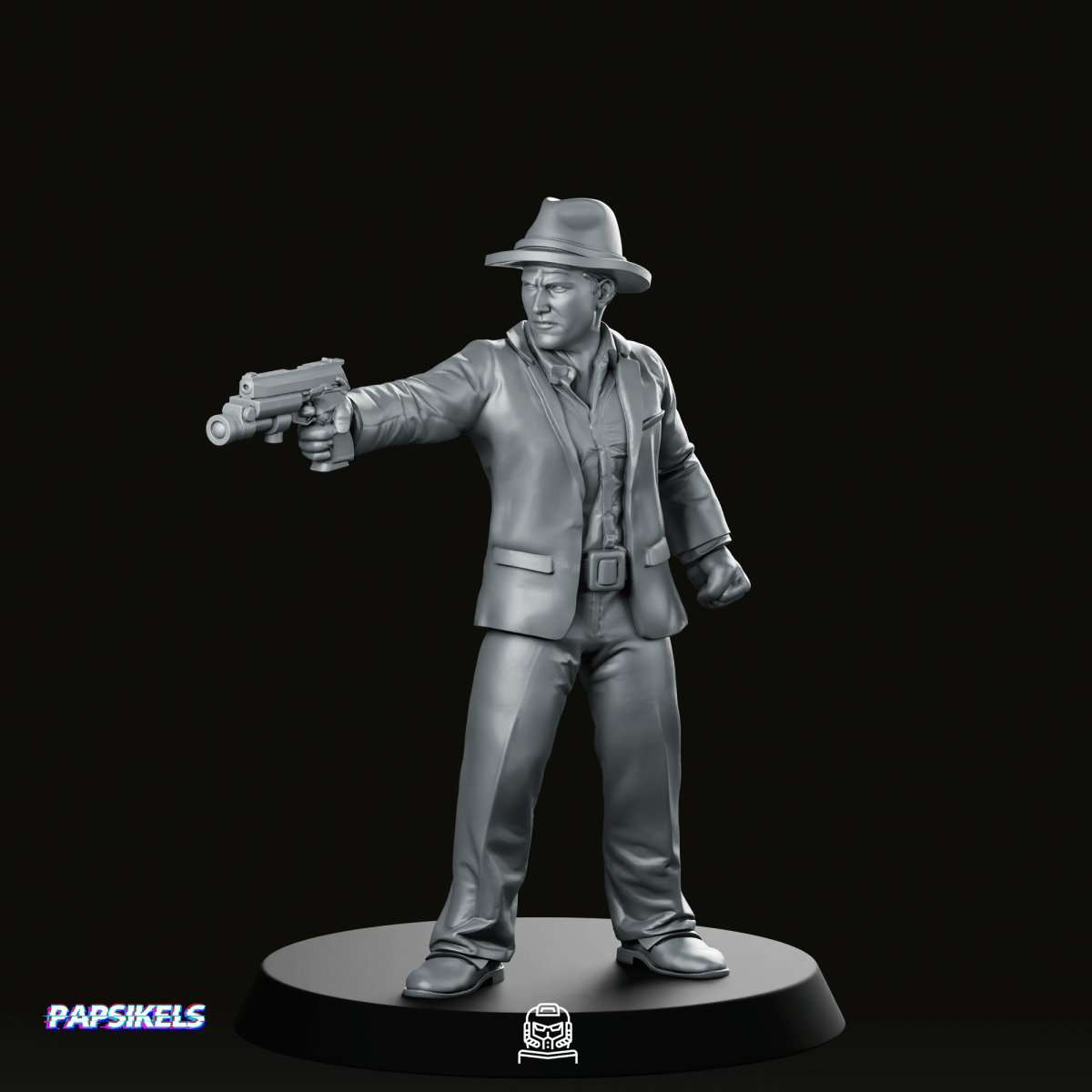 Pcpd Police Detective Billy Hambert Miniature - Papsikels Miniatures - We Print Miniatures