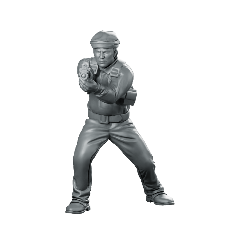 Pcpd Police Detective Dong Zuleata Operative Gunman - Papsikels Miniatures - We Print Miniatures