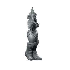 Liezel Kurosawa Cyberpunk Miniature Sci-Fi Female Hero Miniature 360 Spin 03