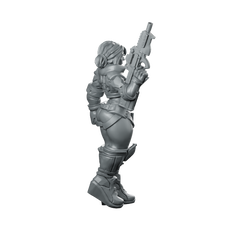 Liezel Kurosawa Cyberpunk Miniature Sci-Fi Female Hero Miniature 360 Spin 04