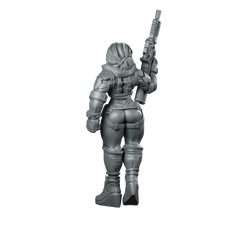 Liezel Kurosawa Cyberpunk Miniature Sci-Fi Female Hero Miniature 360 Spin 06