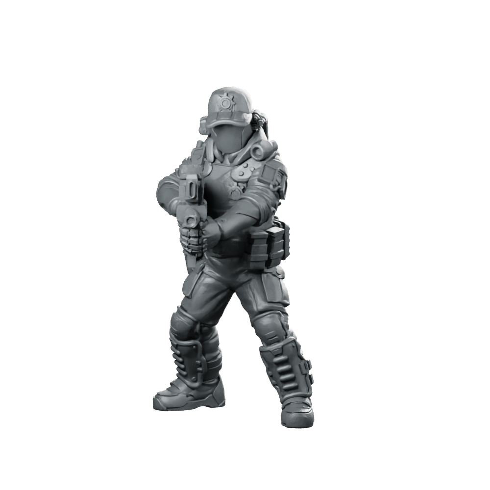 Pcpd Tactical Reaction Force Unit A Miniature Sci-Fi Miniature 360 Spin 01
