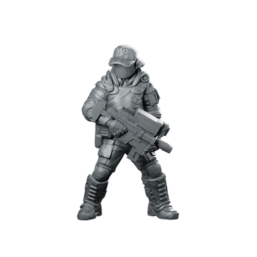 Pcpd Tactical Reaction Force Unit B Miniature Sci-Fi Miniature 360 Spin 01