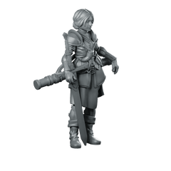 9 Philomena Miniature Armored Female Greatsword Soldier - RN Estudio - We Print Miniatures