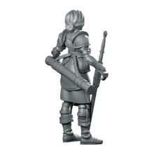 9 Philomena Miniature Armored Female Greatsword Soldier - RN Estudio - We Print Miniatures