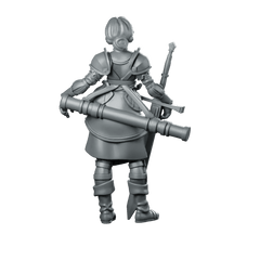 9 Philomena Miniature Armored Female Greatsword Soldier - RN Estudio - We Print Miniatures