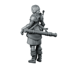 9 Philomena Miniature Armored Female Greatsword Soldier - RN Estudio - We Print Miniatures