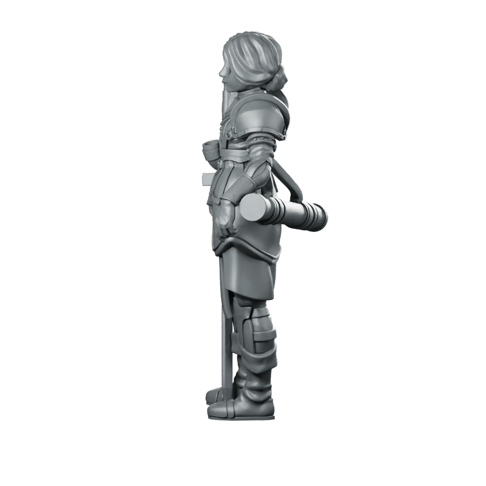 9 Philomena Miniature Armored Female Greatsword Soldier - RN Estudio - We Print Miniatures