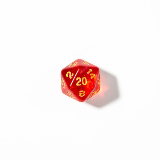 Phoenix Flame | Acrylic Dice | 7 Piece Set - Tabletop Dominion - We Print Miniatures