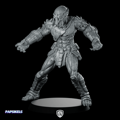 Pilot Killer Skull Hunter 2 Miniature Sci - Fi Cyborg - Papsikels Miniatures - We Print Miniatures