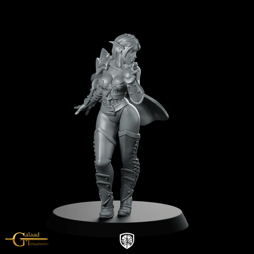 Pinup 01 Miniature Elf Rogue Heroine - Galaad - We Print Miniatures