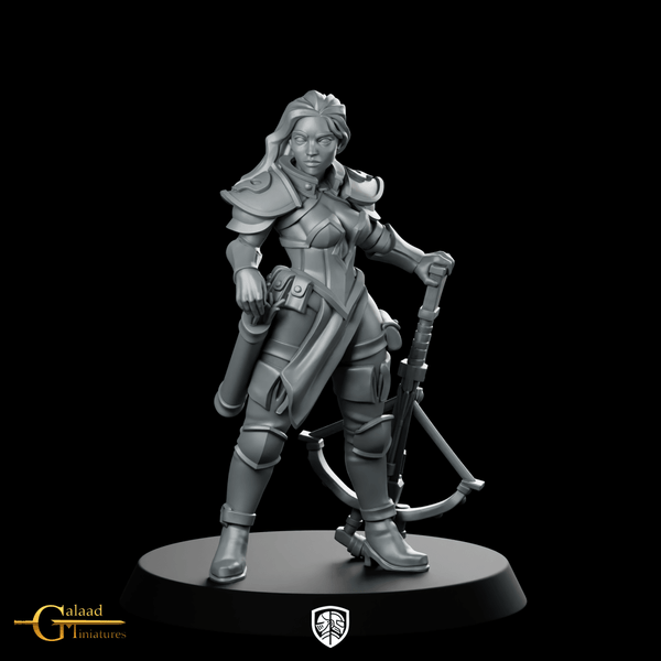 Pinup Miniature Armoured Crossbow Ranger - Galaad - We Print Miniatures