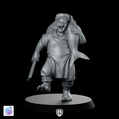 Pirate Cook Miniature Fishmonger Vendor