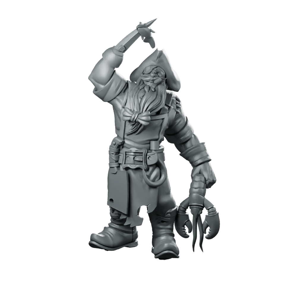 Pirate Cooker Miniature Seafaring Orc Ship Cook - CastNPlay - We Print Miniatures