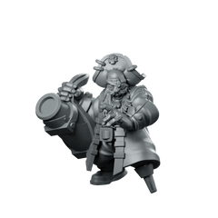 Pirate Dwarf Miniature Buccaneer Captain Cannon Crew - CastNPlay - We Print Miniatures