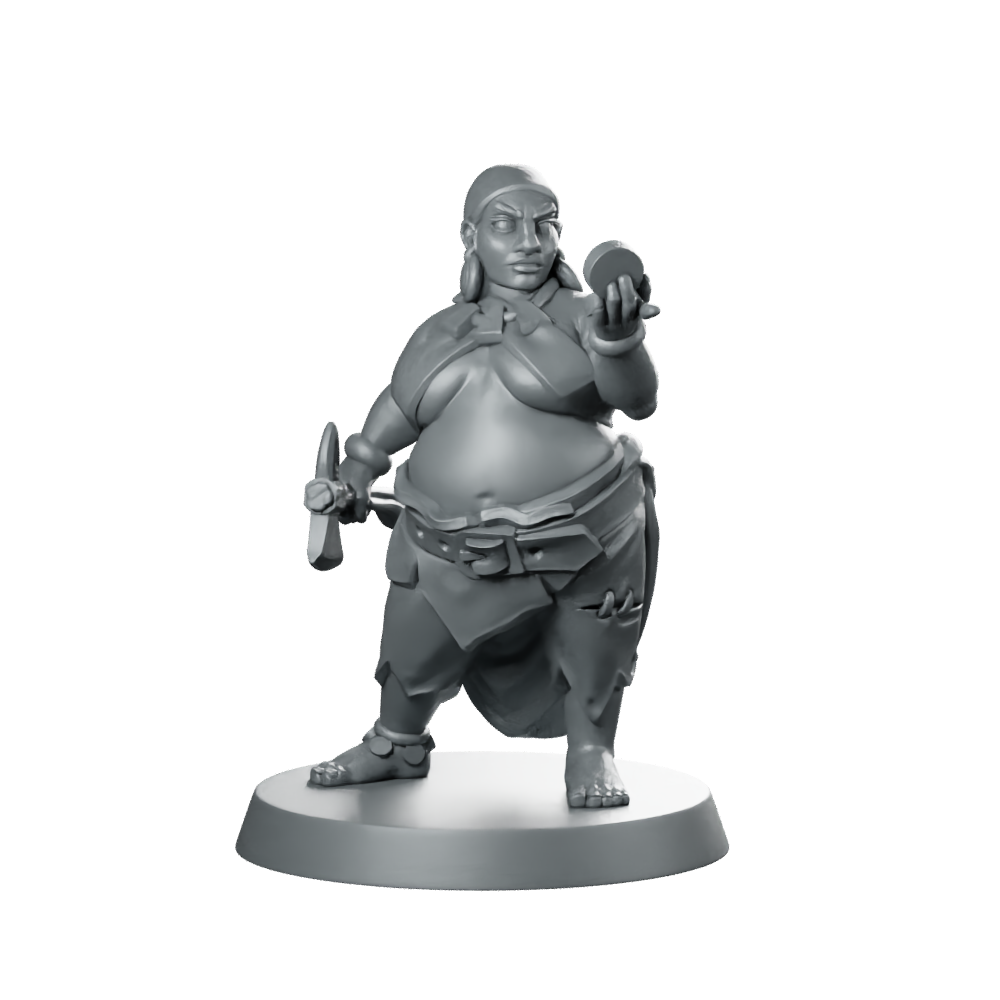 Pirate Explorer Miniature Swashbuckling Bruiser DnD NPC Miniature 360 Spin 01