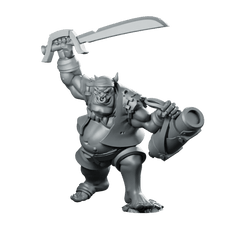 Pirate Orc Cannoneer Miniature Cutlass Cannon Deckhand - CastNPlay - We Print Miniatures