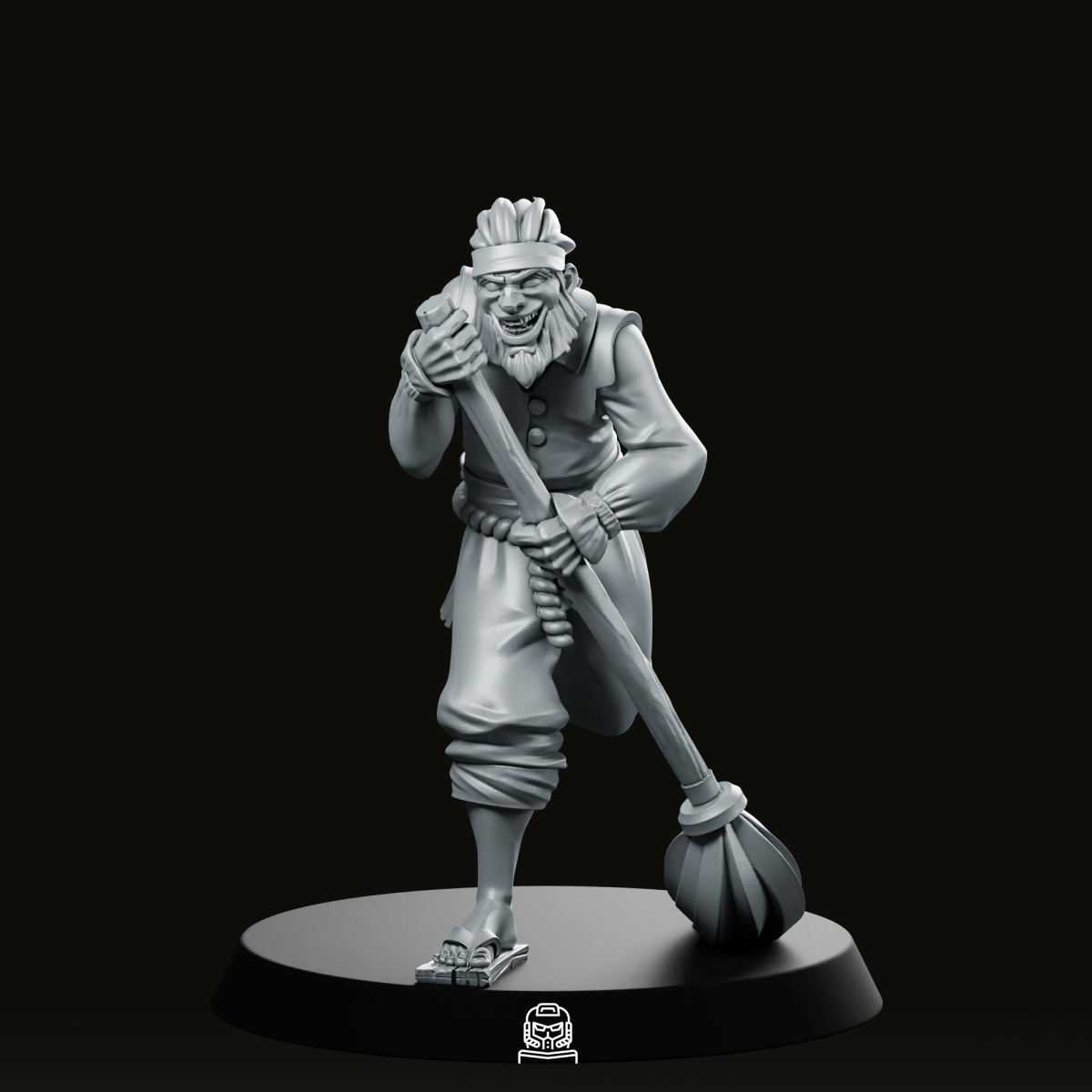 Pirate Scrubbing Floors Miniature - CastNPlay - We Print Miniatures