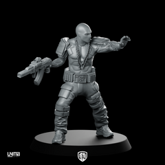 Pitbull 01 Cyberpunk Miniature Armed Enforcer Commander