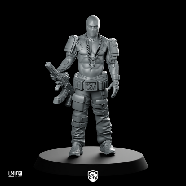Pitbull 02 Cyberpunk Miniature Ganger Gunner Operative