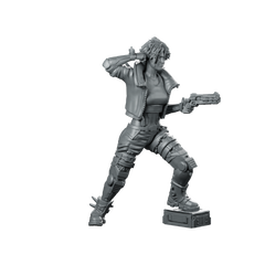 Pix 3l01 Cyberpunk Miniature Undercover Agent Pistol Sci-Fi Miniature 360 Spin 01