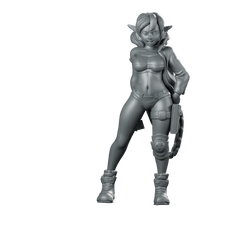 Pixel Phoenix Miniature Elf Rogue Miniature 360 Spin 01