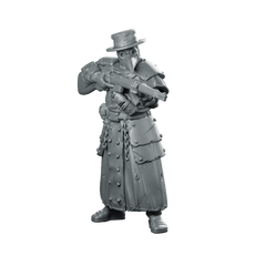 Plague Pilgrim 2 Miniature Masked Enforcer Rifleman - Papsikels Miniatures - We Print Miniatures