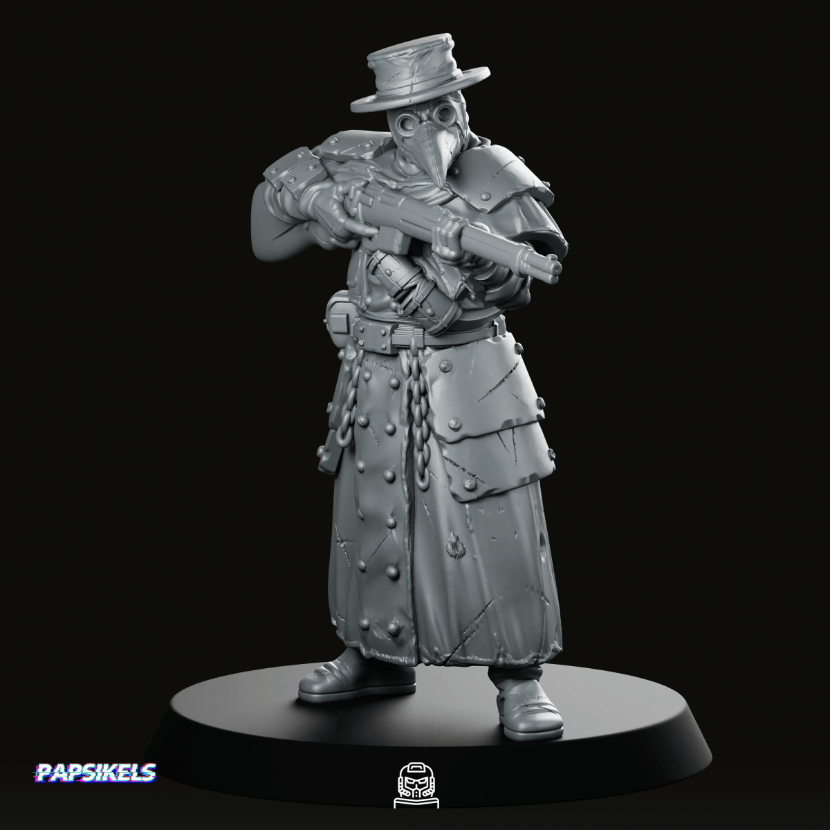 Plague Pilgrim 2 Miniature - Papsikels Miniatures - We Print Miniatures