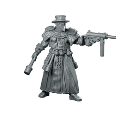 Trench Soldier Plague Pilgrim 3 Miniature Masked Enforcer - Papsikels Miniatures - We Print Miniatures
