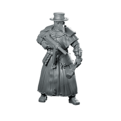 Trench Soldier Plague Pilgrim 4 Miniature Masked - Papsikels Miniatures - We Print Miniatures