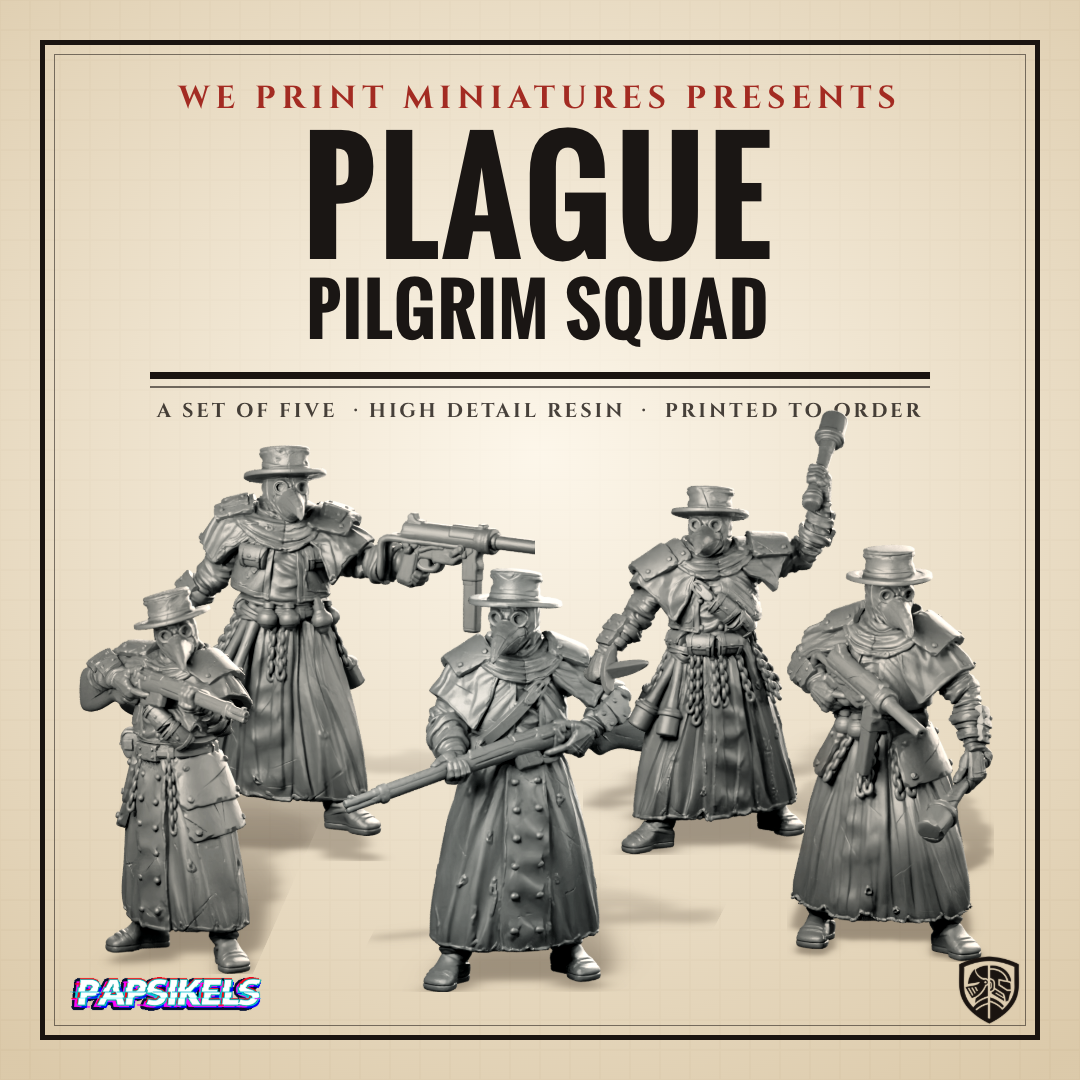 Plague Pilgrim Squad Bundle: 5 Masked Enforcer Miniatures