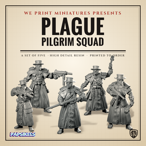 Plague Pilgrim Squad Bundle: 5 Masked Enforcer Miniatures